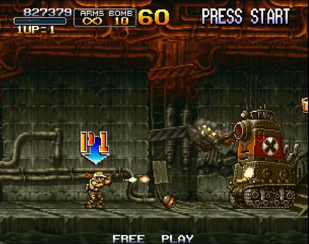 Metal Slug 2 - Super Vehicle-001 - геймплей игры Arcade